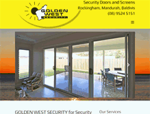 Tablet Screenshot of goldenwestsecurity.com.au